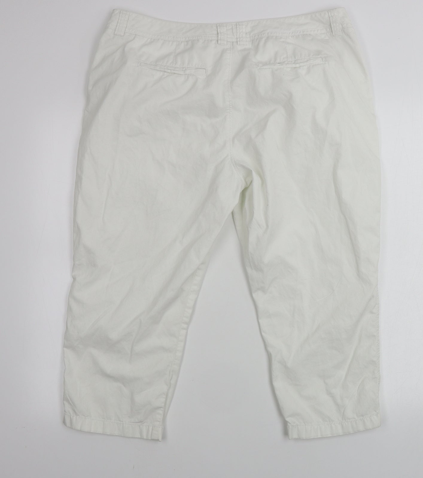 F&F  Womens White   Trousers  Size 16 L20 in