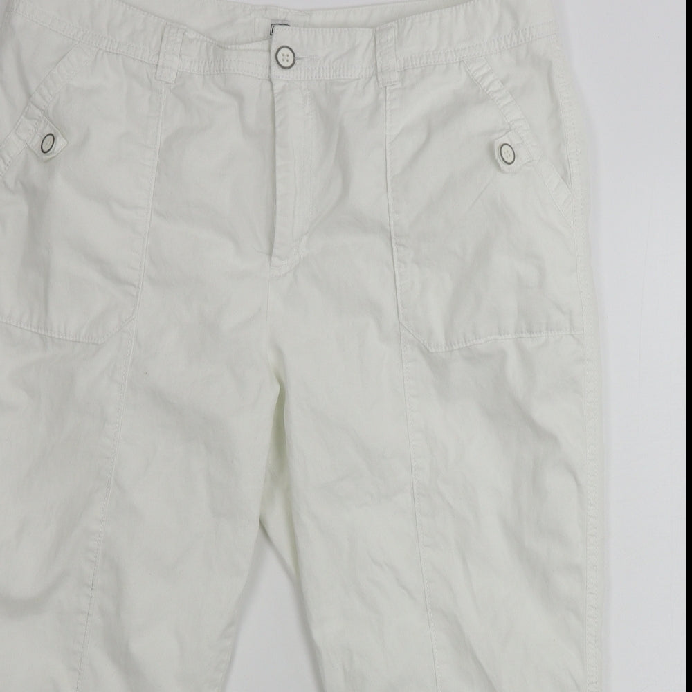 F&F  Womens White   Trousers  Size 16 L20 in