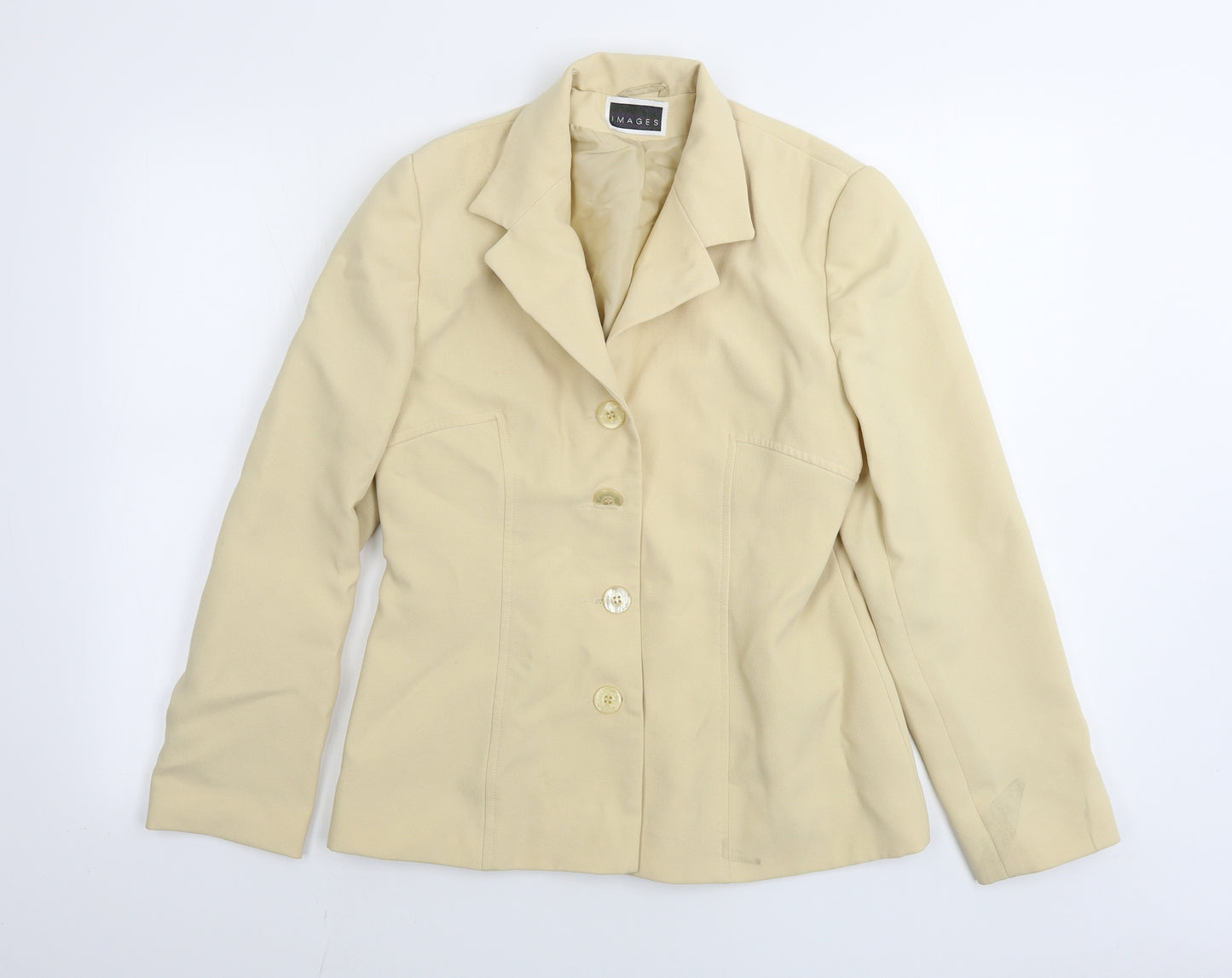 IMAGES Womens Beige   Jacket Blazer Size 12