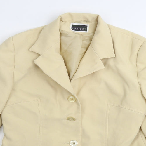 IMAGES Womens Beige   Jacket Blazer Size 12