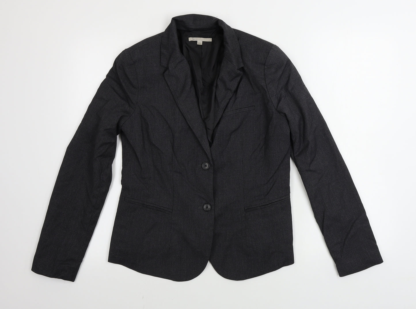 Gap  Womens Grey Striped  Jacket Blazer Size 8