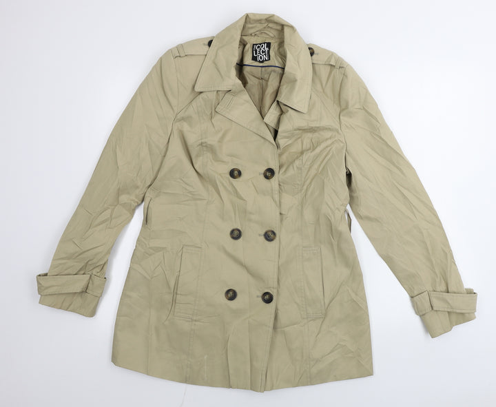 Debenhams Womens Beige Jacket Coat Size 12