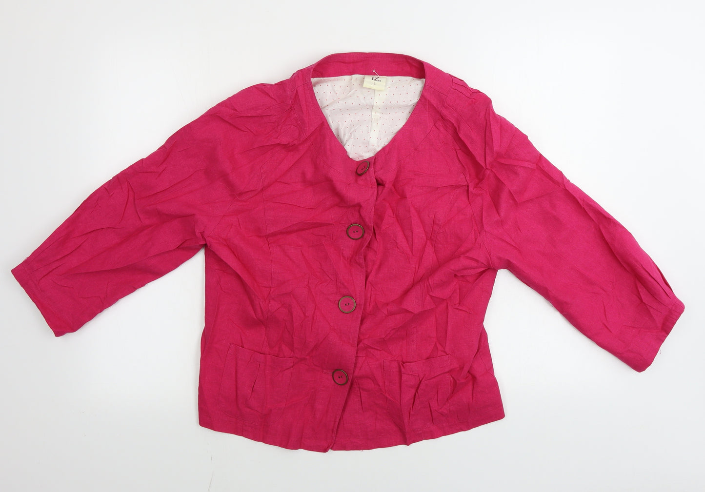 iz Womens Pink   Jacket Coat Size L