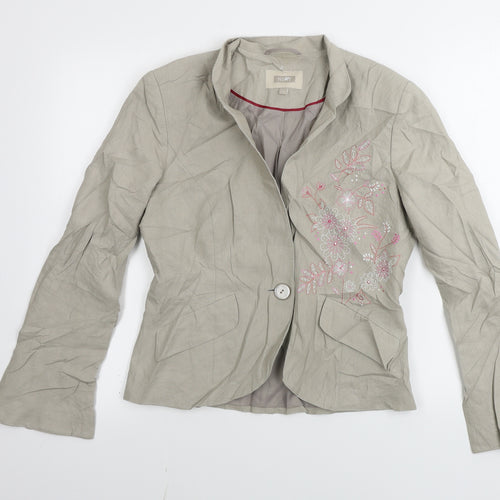 NEXT  Womens Beige Floral  Jacket Blazer Size 12