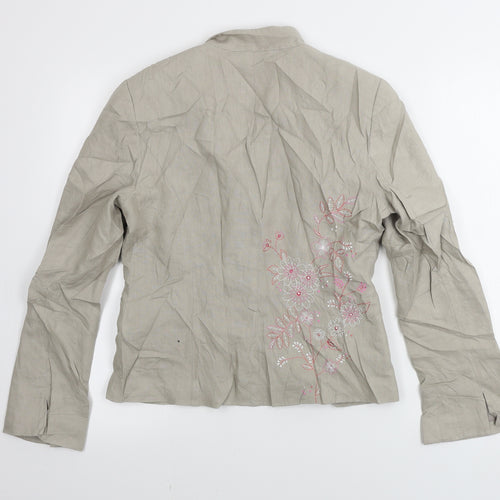 NEXT  Womens Beige Floral  Jacket Blazer Size 12