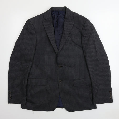 Marks and Spencer  Mens Grey Striped  Jacket Blazer Size 38