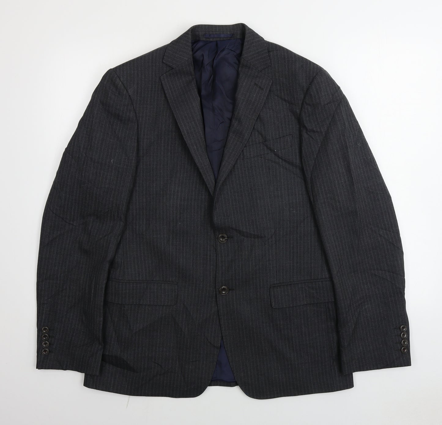 Marks and Spencer  Mens Grey Striped  Jacket Blazer Size 38