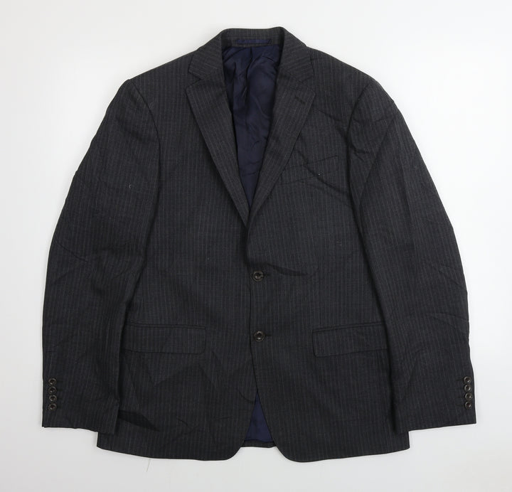 Marks and Spencer  Mens Grey Striped  Jacket Blazer Size 38