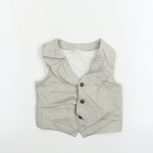 H&M  Boys Beige   Jacket Waistcoat Size 2-3 Years