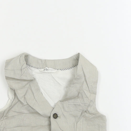 H&M  Boys Beige   Jacket Waistcoat Size 2-3 Years