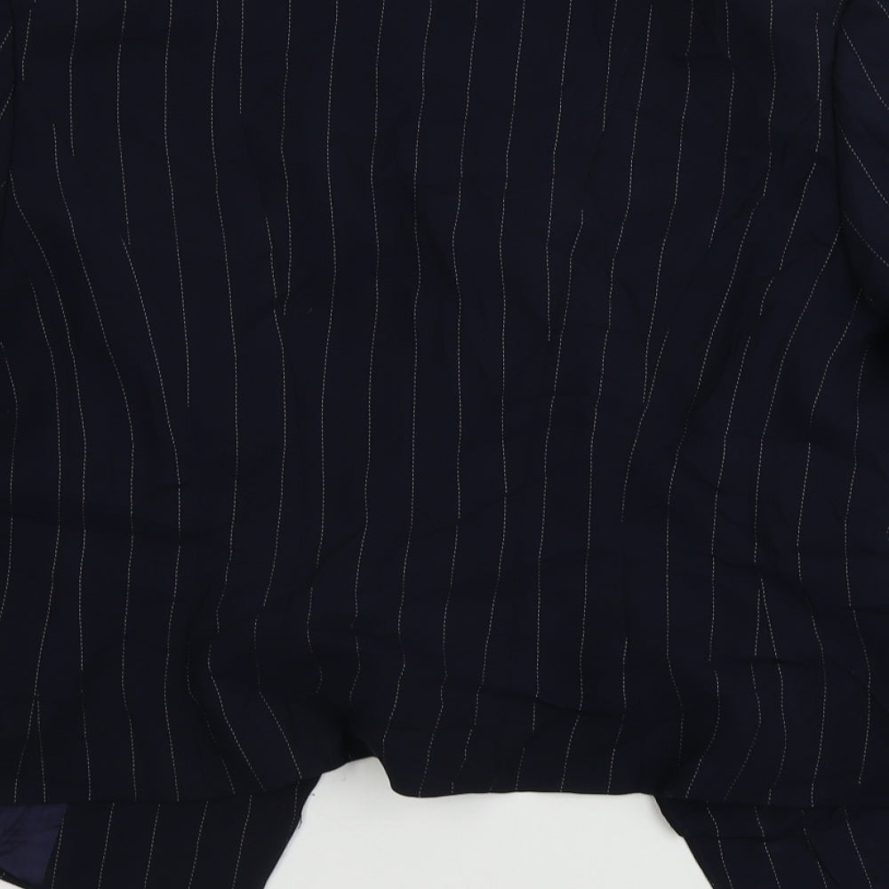 Javier Simorra  Womens Blue Striped  Jacket Blazer Size 10