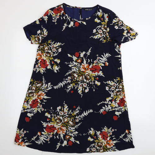 SheIn Womens Blue Floral  A-Line  Size 10