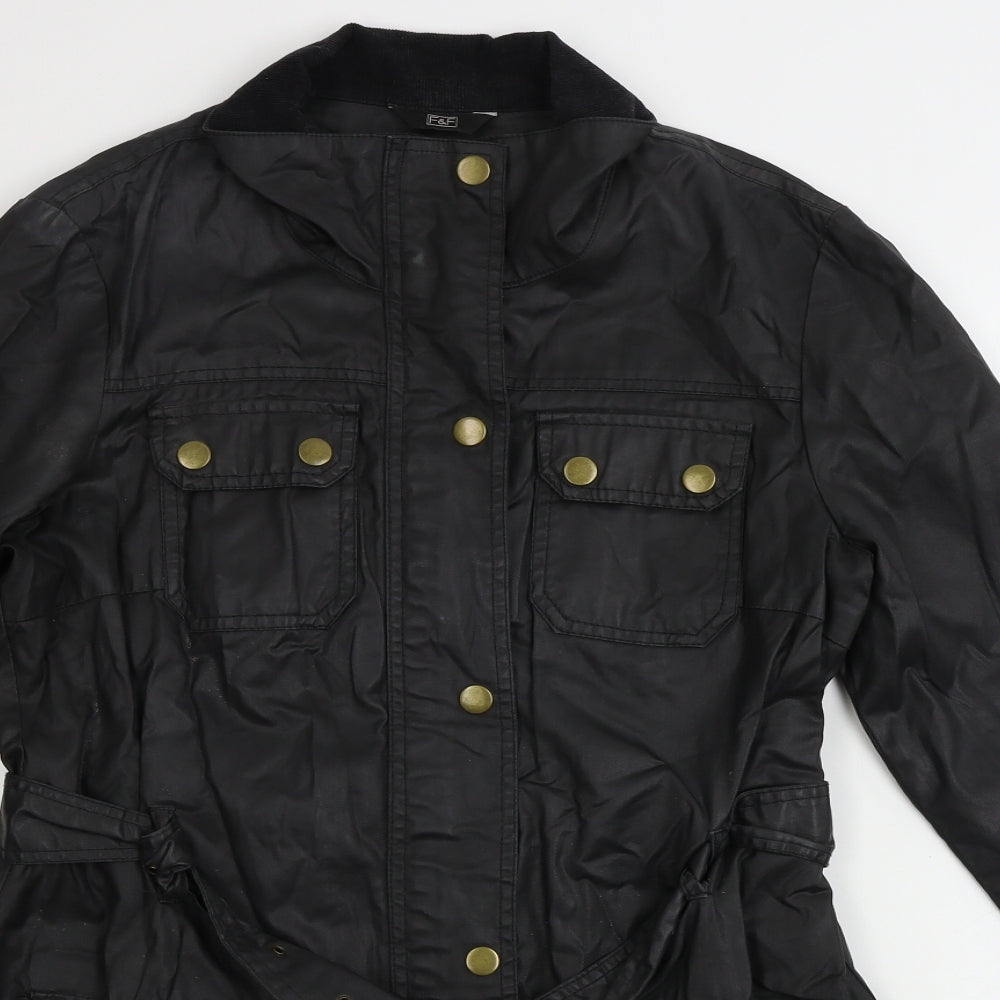 F&F  Womens Black   Jacket Coat Size 12