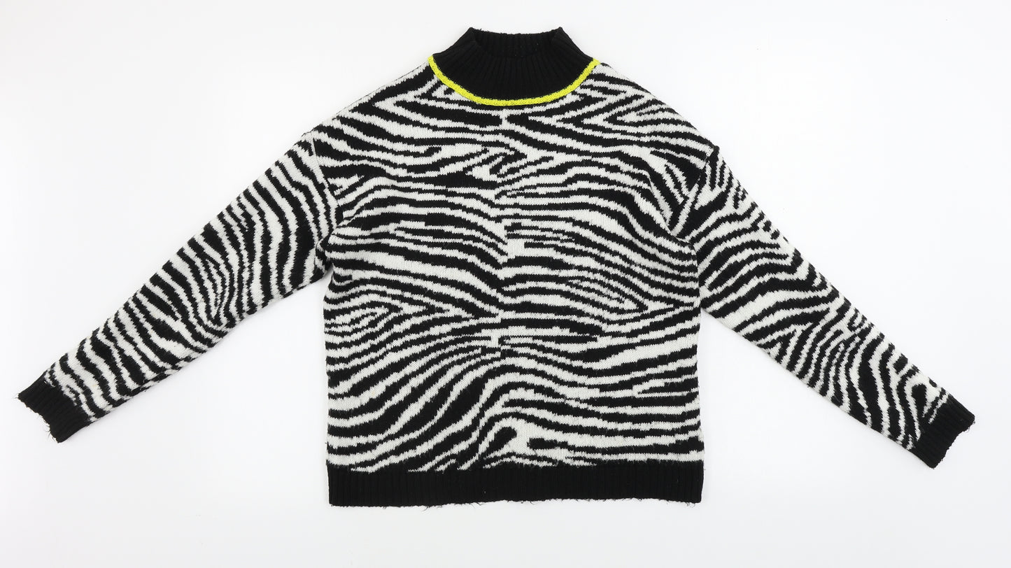 Primark  Womens White Animal Print  Pullover Jumper Size XS