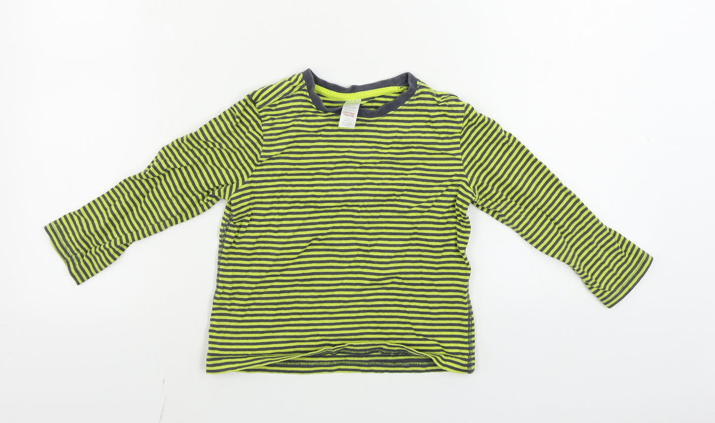 Boots club  Boys Yellow Striped  Basic T-Shirt Size 4-5 Years