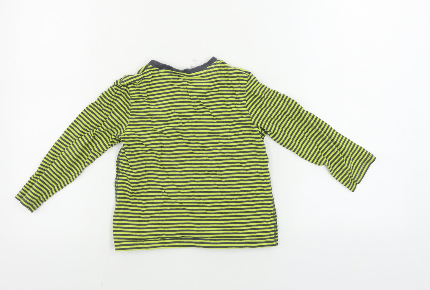 Boots club  Boys Yellow Striped  Basic T-Shirt Size 4-5 Years