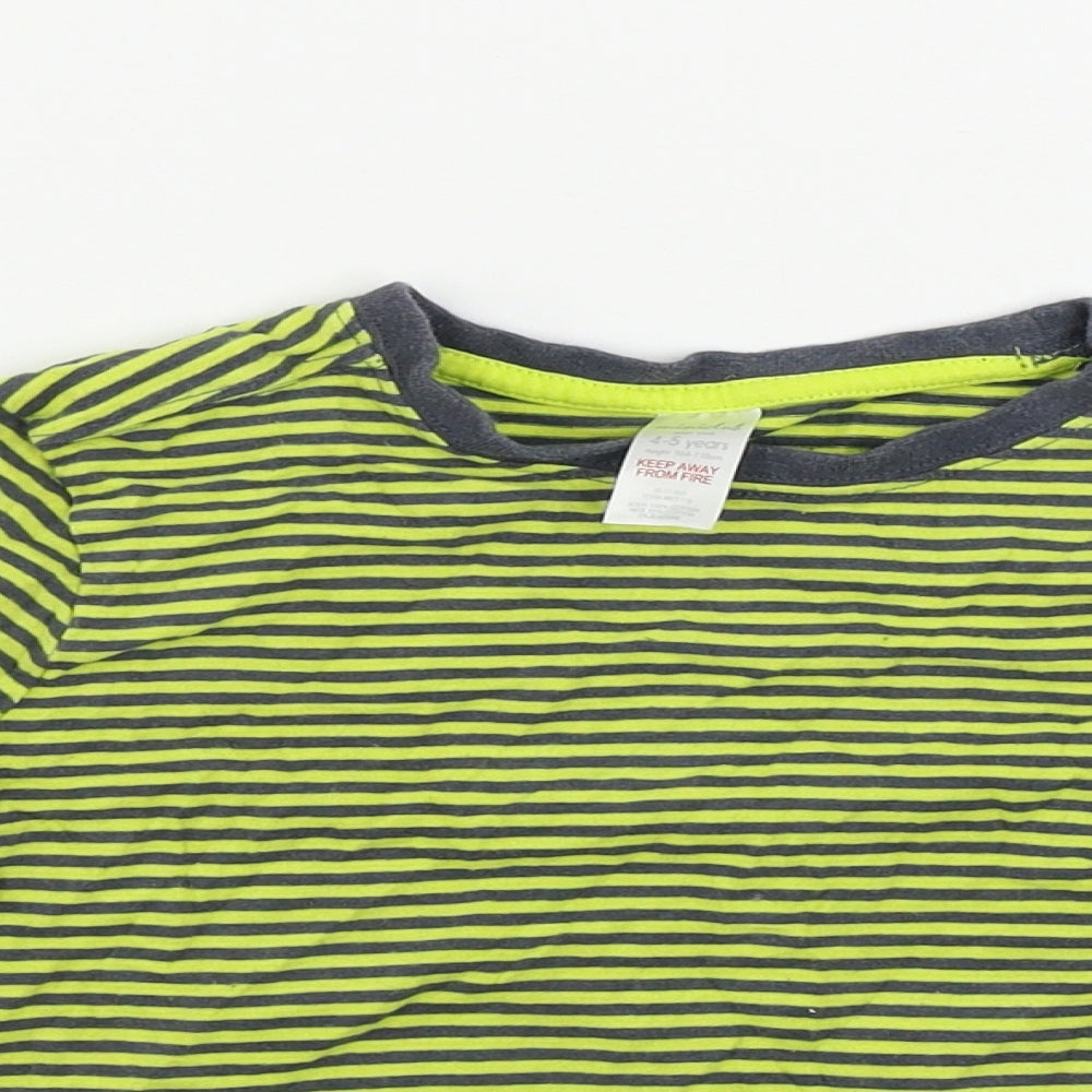 Boots club  Boys Yellow Striped  Basic T-Shirt Size 4-5 Years