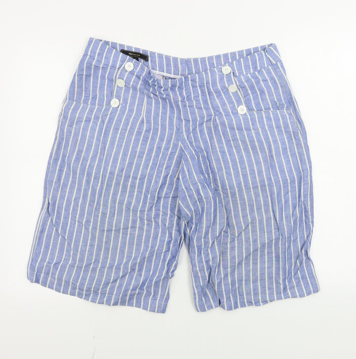 Yaly coulture  Womens Blue Striped  Chino Shorts Size 34 in