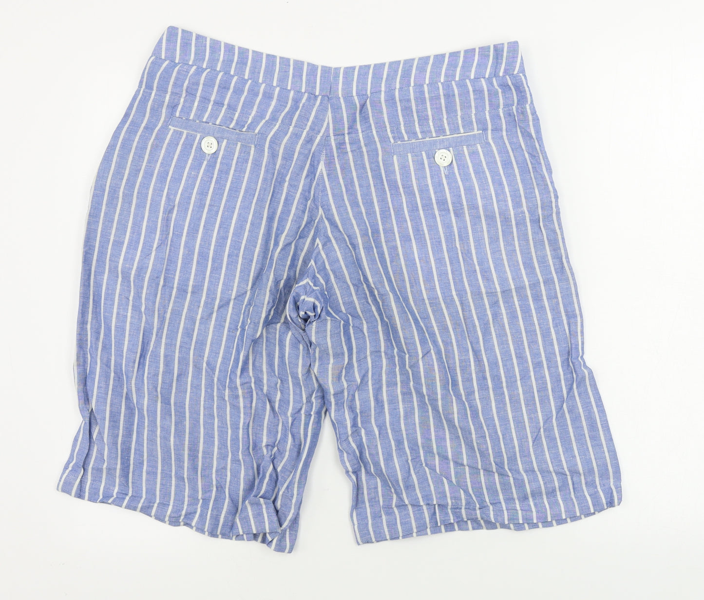 Yaly coulture  Womens Blue Striped  Chino Shorts Size 34 in