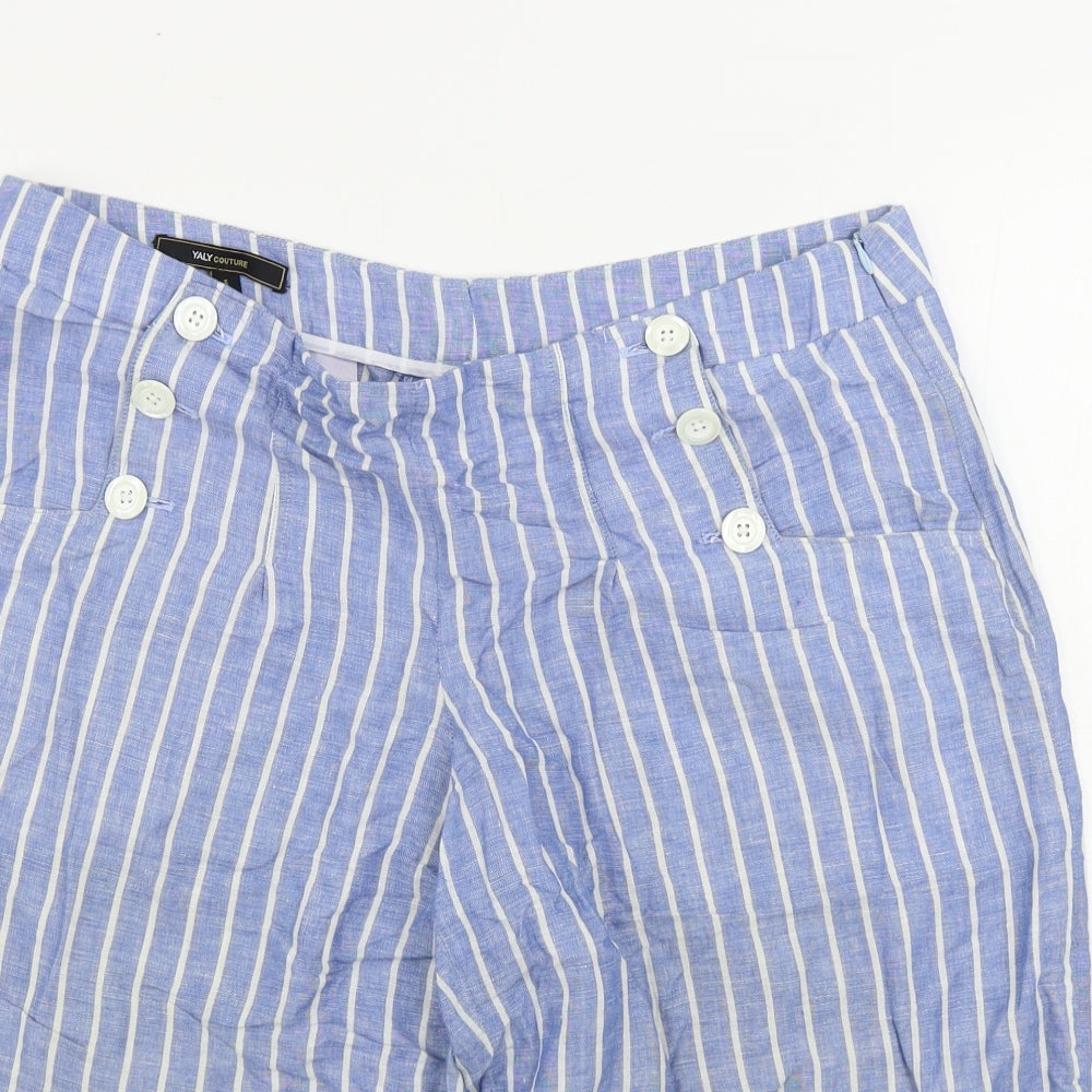 Yaly coulture  Womens Blue Striped  Chino Shorts Size 34 in