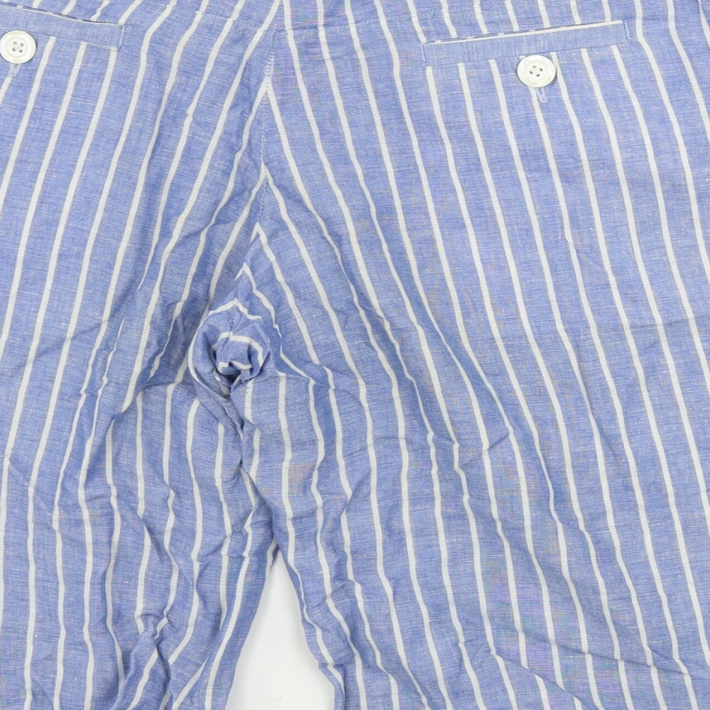 Yaly coulture  Womens Blue Striped  Chino Shorts Size 34 in