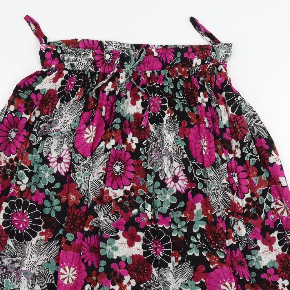 akai Womens Pink Floral  A-Line Skirt Size L