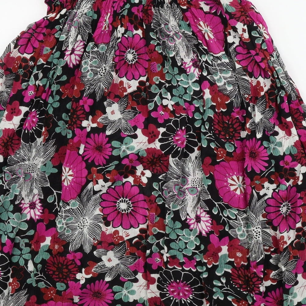 akai Womens Pink Floral  A-Line Skirt Size L