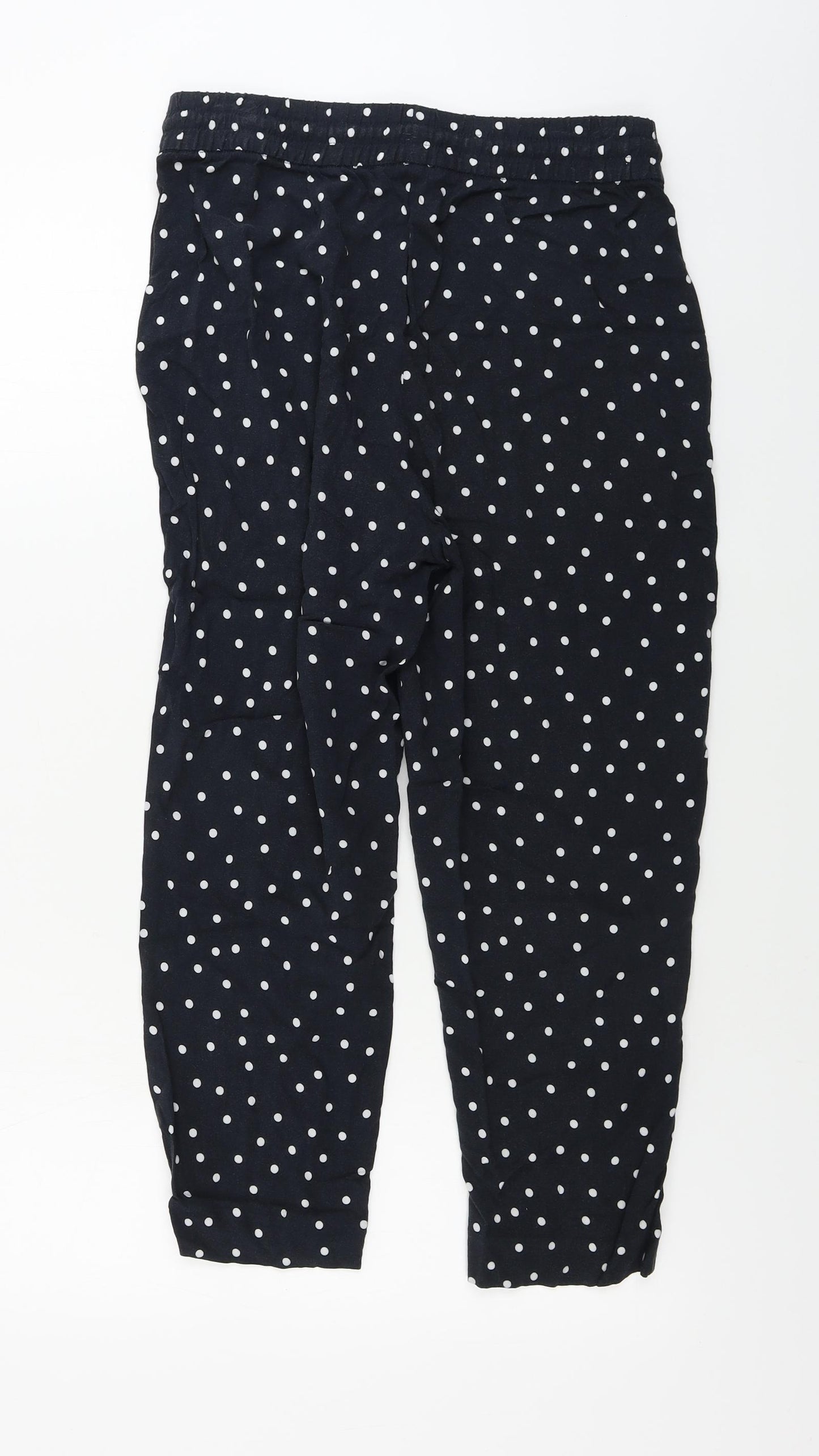Peacocks  Womens Blue Polka Dot  Trousers  Size 10 L22 in