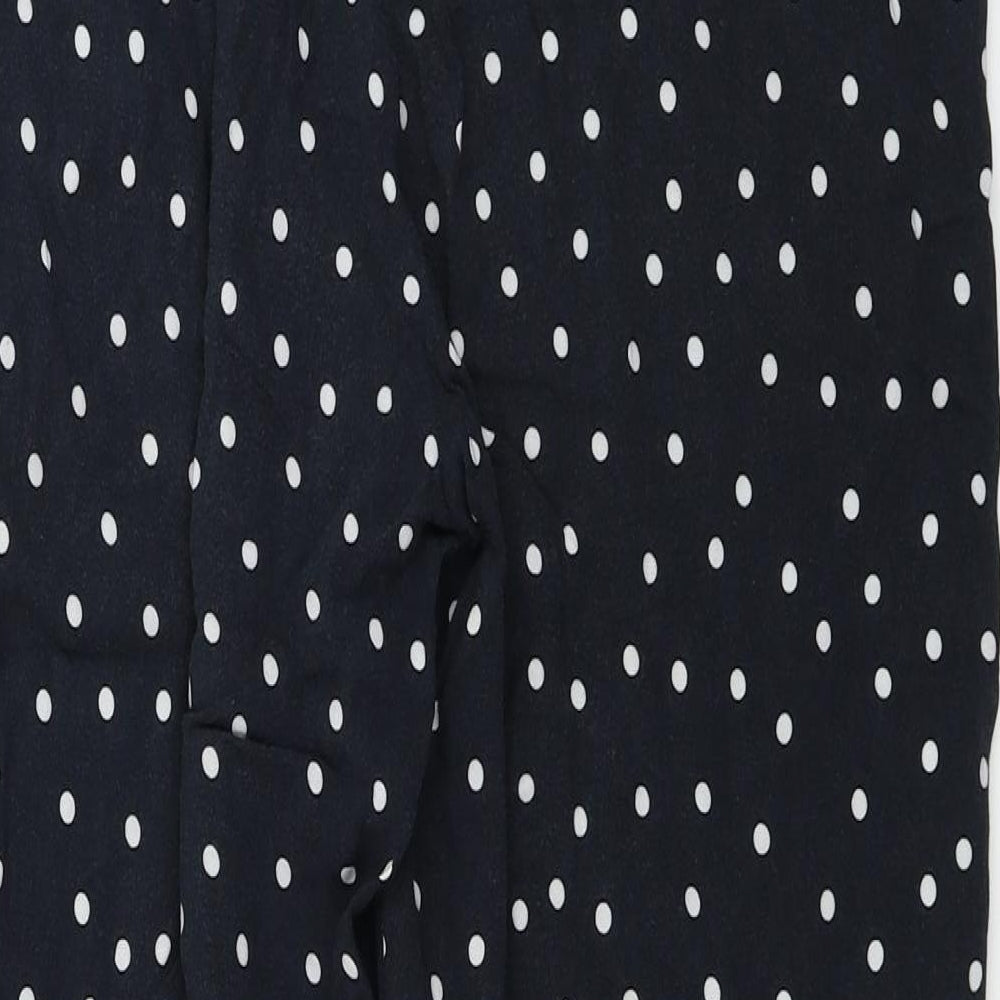 Peacocks  Womens Blue Polka Dot  Trousers  Size 10 L22 in