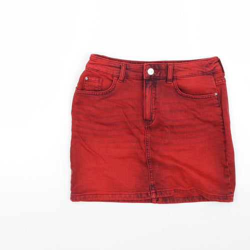 H&M Womens Orange   Mini Skirt Size 6