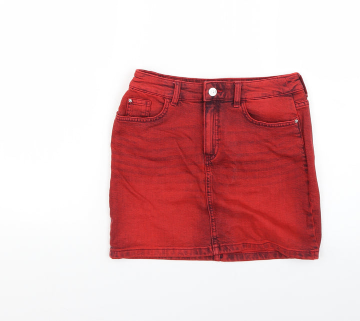H&M Womens Orange Mini Skirt Size 6
