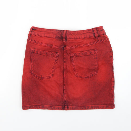 H&M Womens Orange   Mini Skirt Size 6