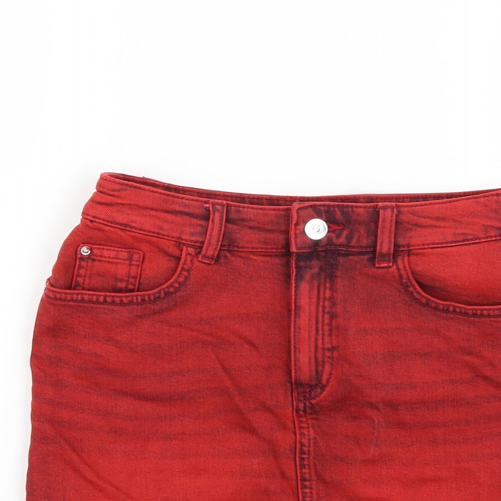 H&M Womens Orange   Mini Skirt Size 6