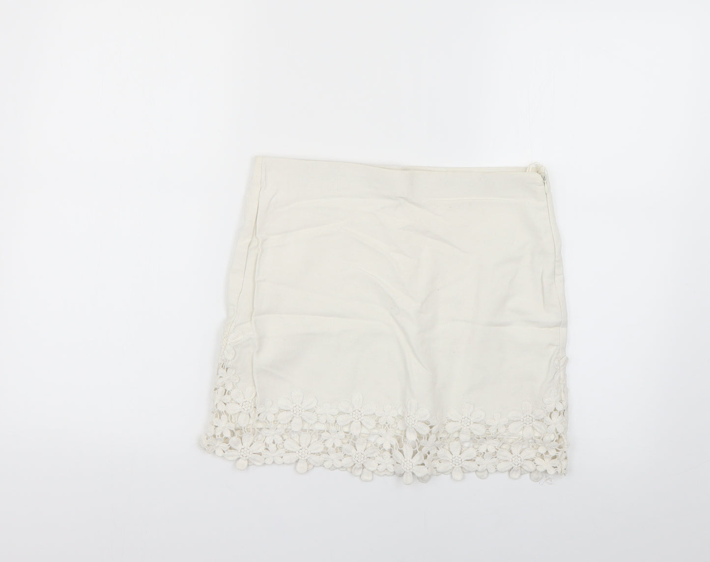 Zara Womens White   Mini Skirt Size S