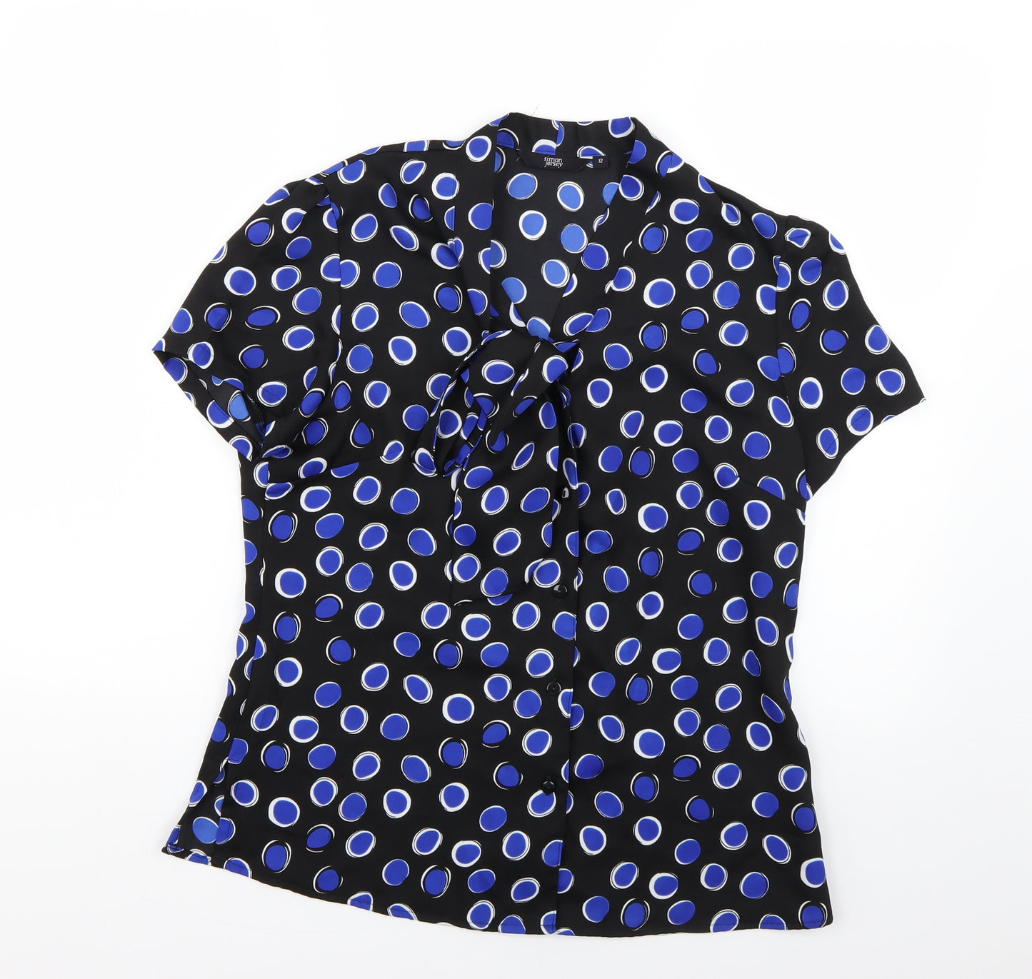 simon jersey Womens Multicoloured Polka Dot  Basic Blouse Size 12