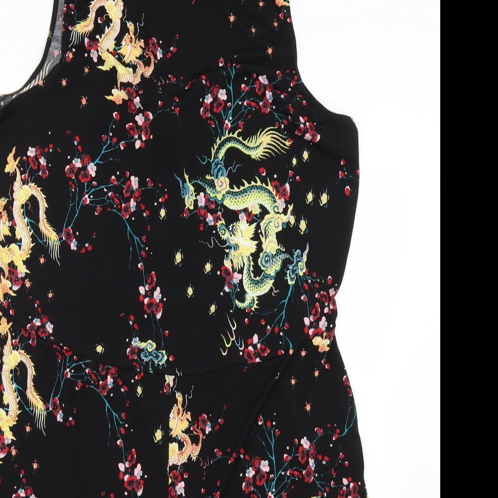 fashionova Womens Multicoloured Geometric  Playsuit One-Piece Size M L6 in