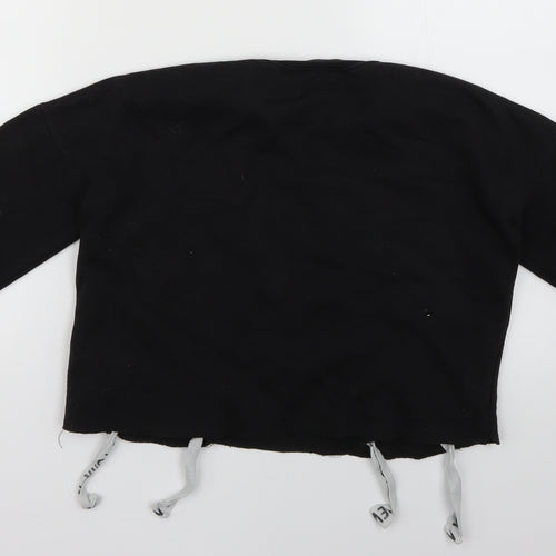 New Look Girls Black Geometric  Pullover Jumper Size 10-11 Years