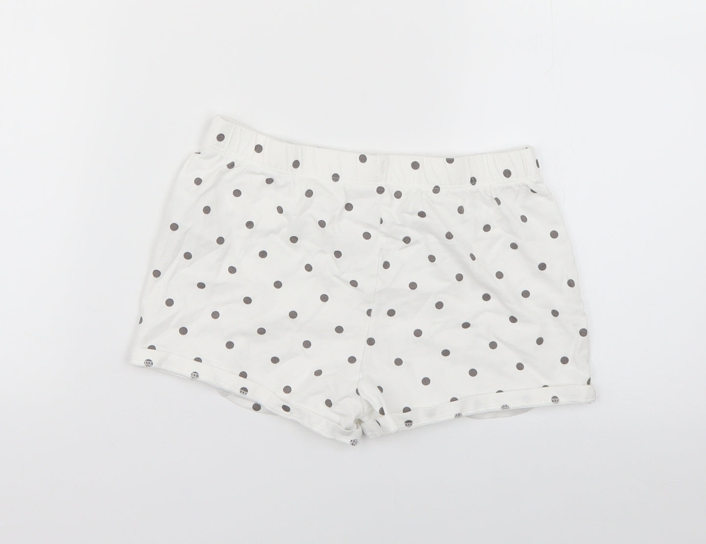 F&F Girls White Polka Dot   Pyjama Pants Size 9-10 Years