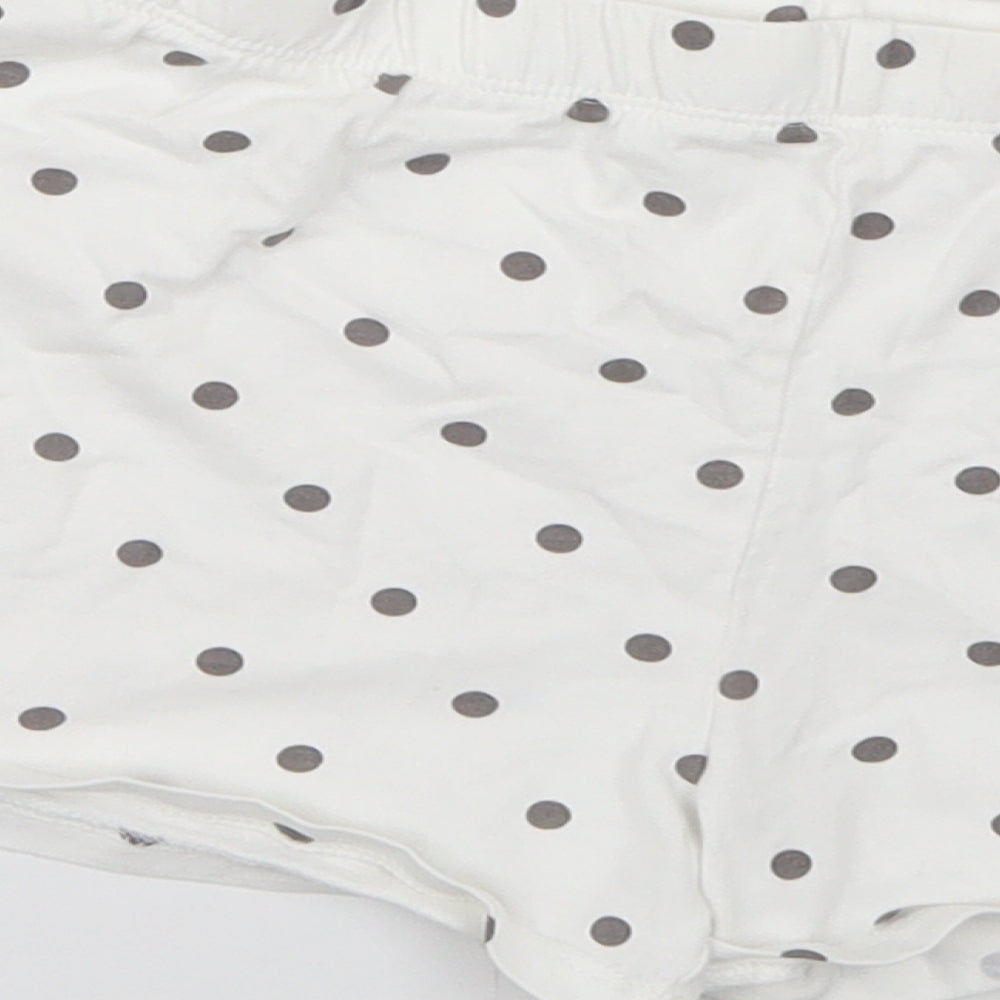 F&F Girls White Polka Dot   Pyjama Pants Size 9-10 Years
