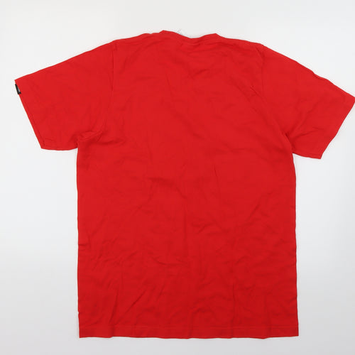 adidas Mens Red Geometric   T-Shirt Size M