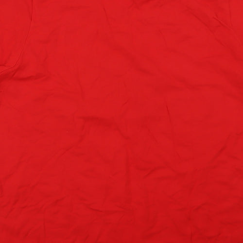 adidas Mens Red Geometric   T-Shirt Size M