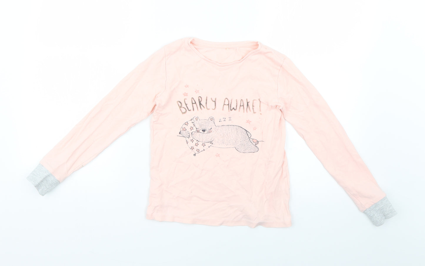 George Girls Pink Geometric  Basic T-Shirt Size 9-10 Years