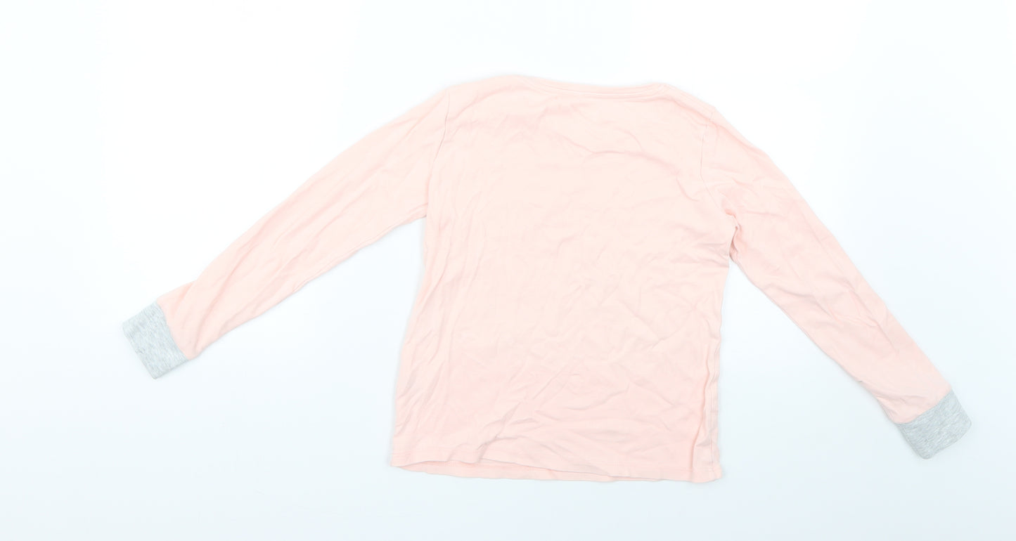 George Girls Pink Geometric  Basic T-Shirt Size 9-10 Years