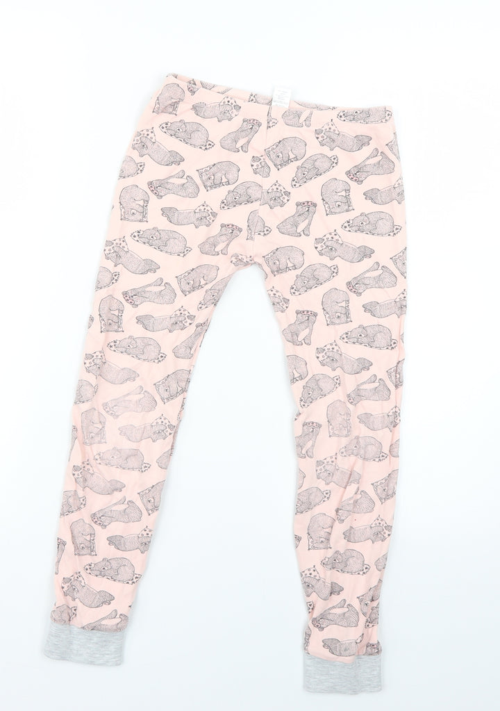 George Girls Pink Geometric Jegging Trousers Size 9-10 Years