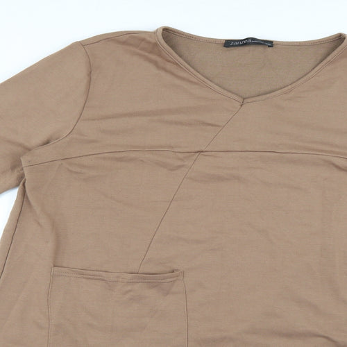 Zanzea Womens Beige   Jumper Dress  Size 2XL
