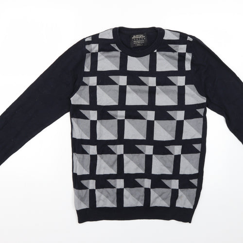 Burton Mens Multicoloured Geometric  Pullover Jumper Size S