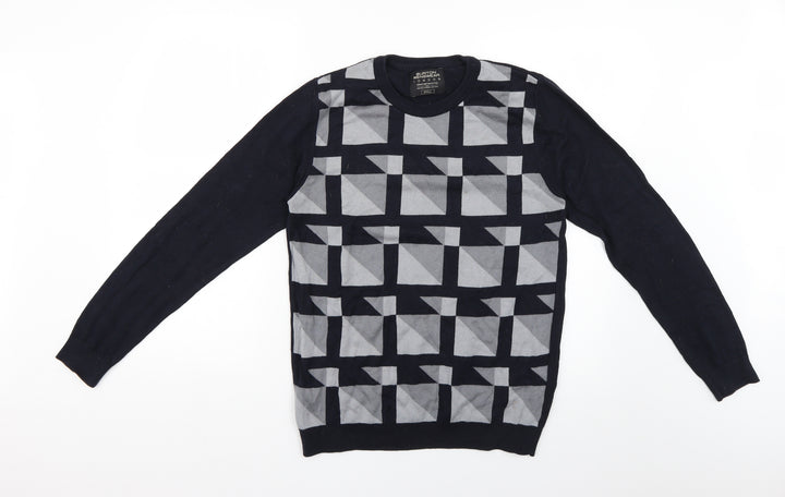 Burton Mens Multicoloured Geometric Pullover Jumper Size S