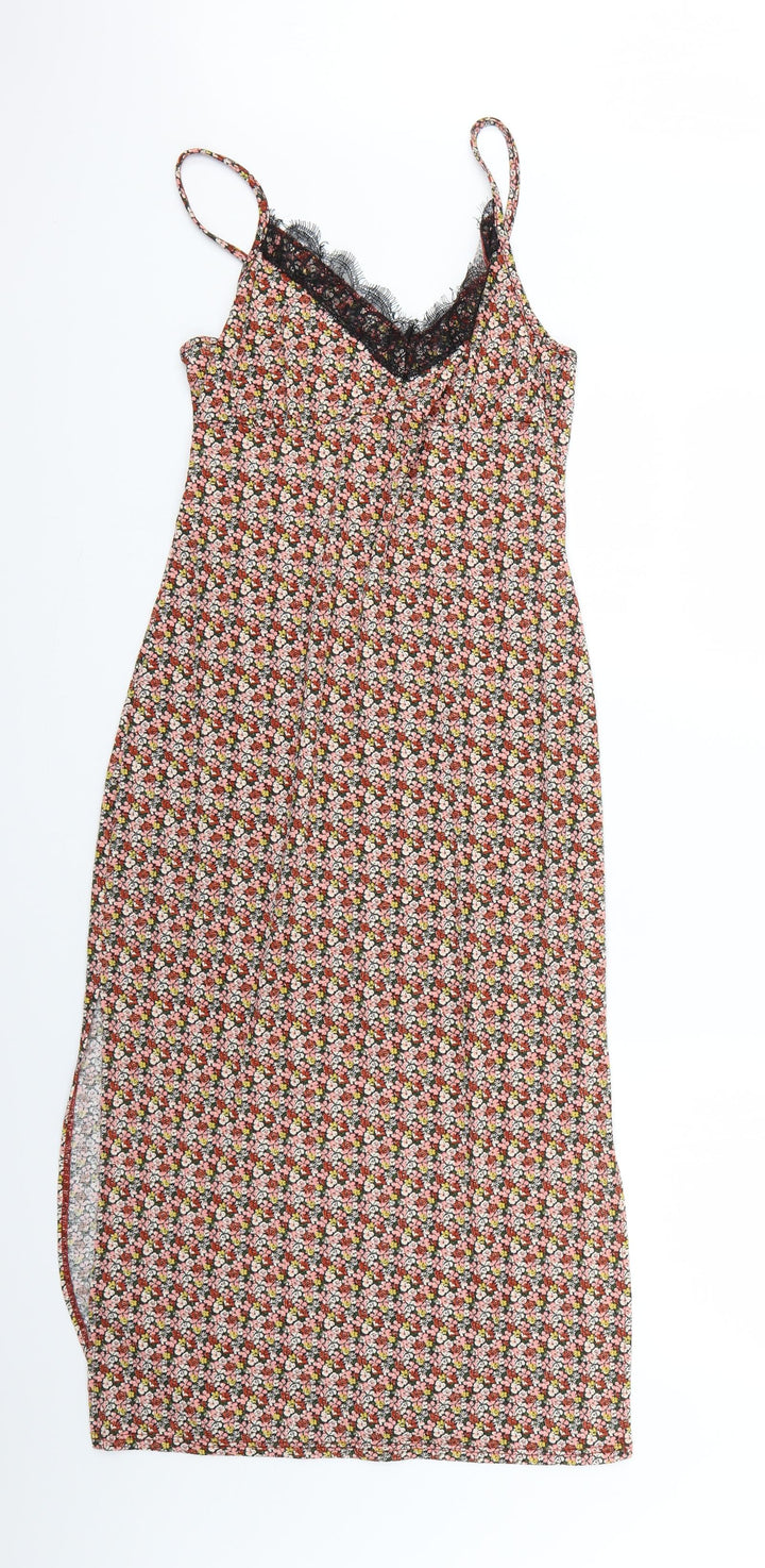 Miss Selfridge Womens Multicoloured Floral Bodycon