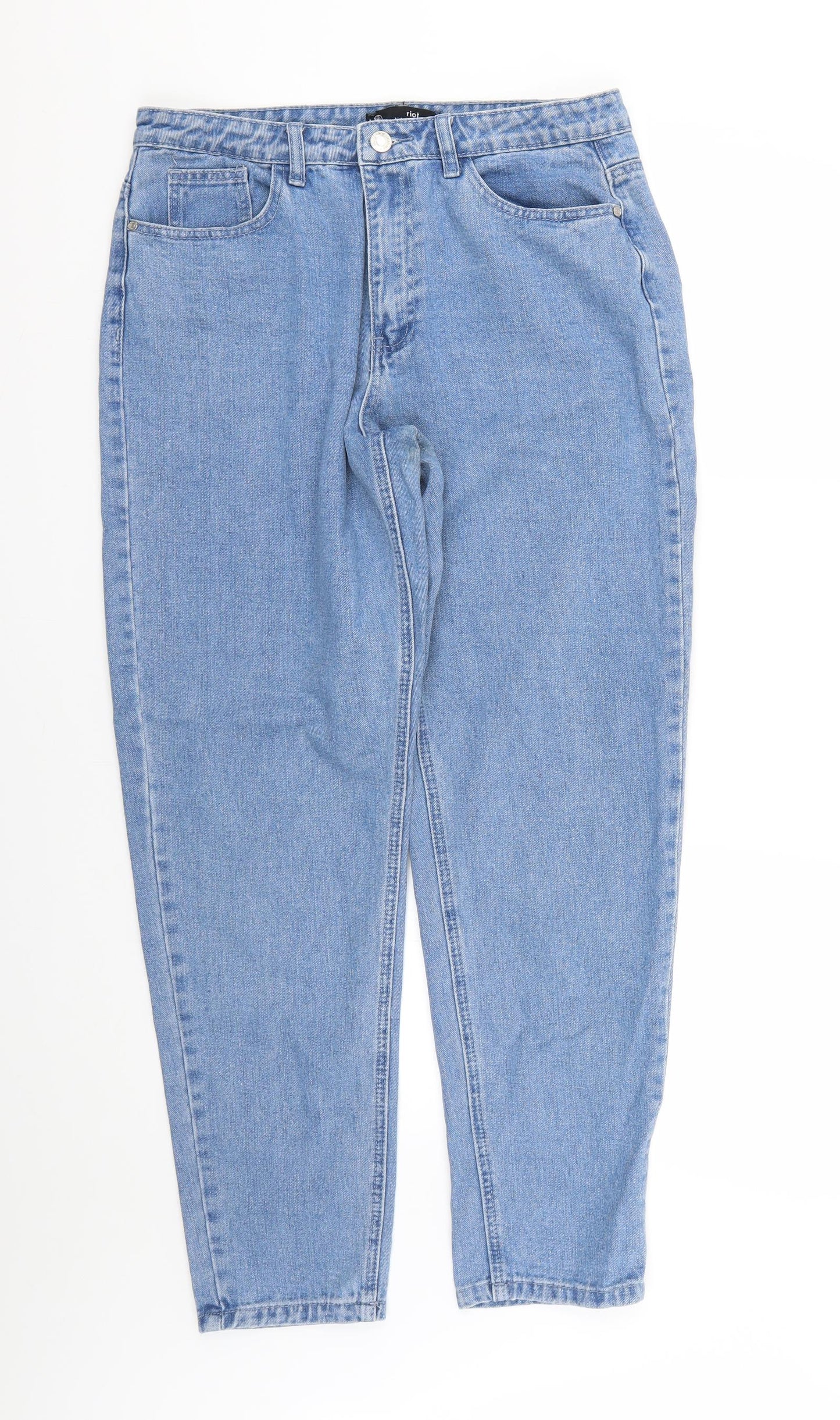 riot Womens Blue   Straight Jeans Size 14 L29 in