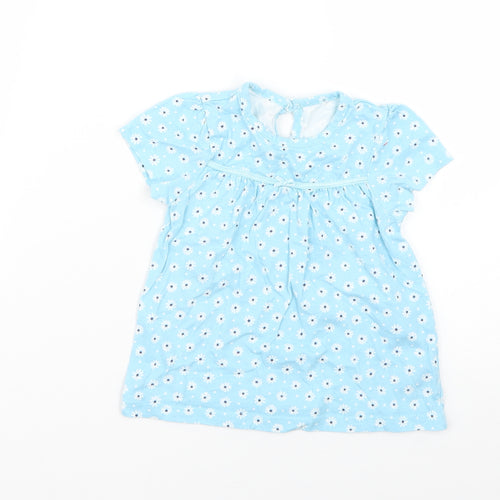 George Baby Blue Geometric  Fit & Flare  Size 9-12 Months